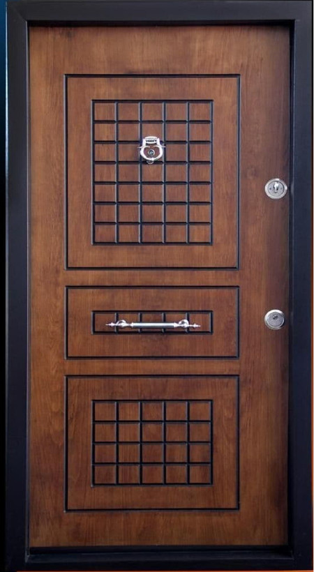 درب ضد سرقت سه قاب شطرنجی راش چپ بازشو