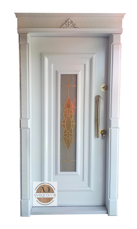 درب ضد سرقت ونی گلس رنگ سفید چپ بازشو