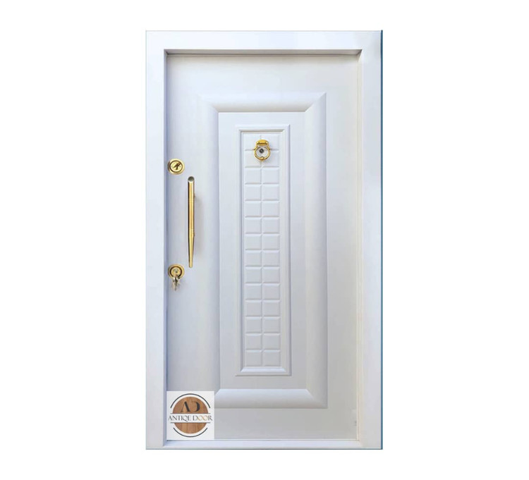 درب ضد سرقت ونوس روکش پی وی سی سفید راست بازشو