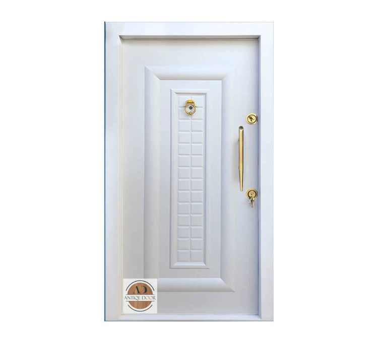 درب ضد سرقت ونوس روکش پی وی سی سفید چپ بازشو