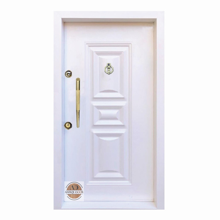 درب ضد سرقت روکش فلزی مدل پردیس سفید راست بازشو