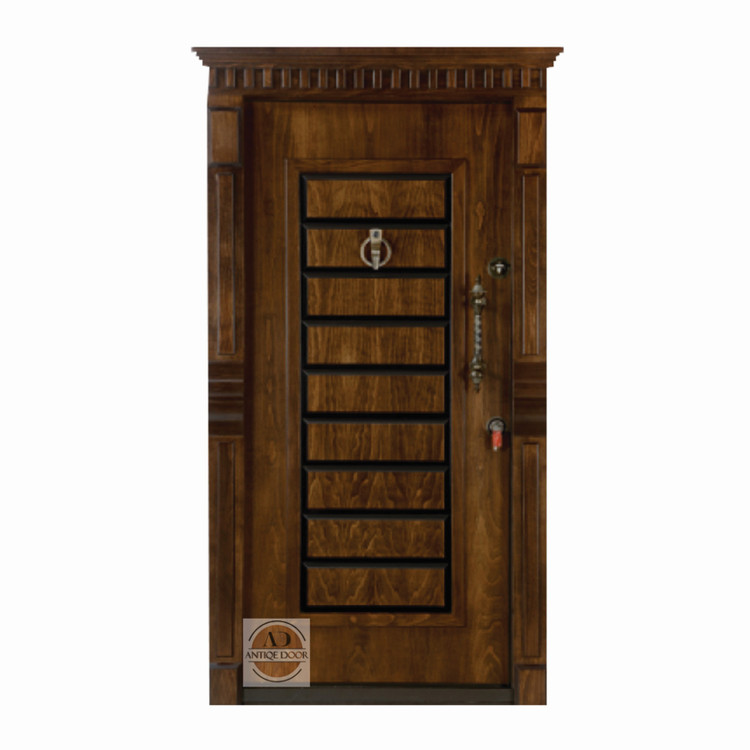 درب ضد سرقت ده قاب برجسته روکش راش چپ بازشو