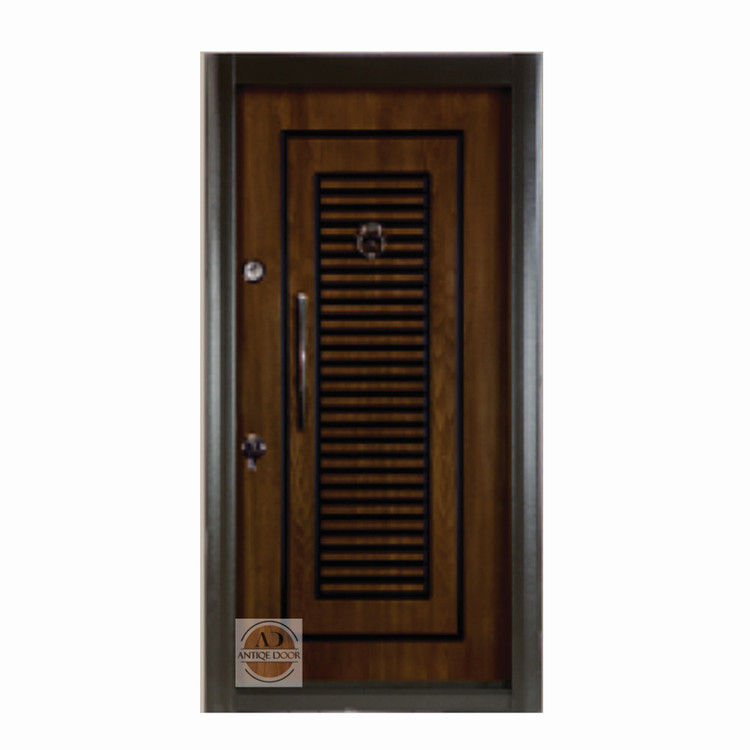 درب ضد سرقت نردبانی روکش راش راست بازشو