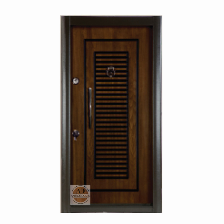 درب ضد سرقت نردبانی روکش راش راست بازشو