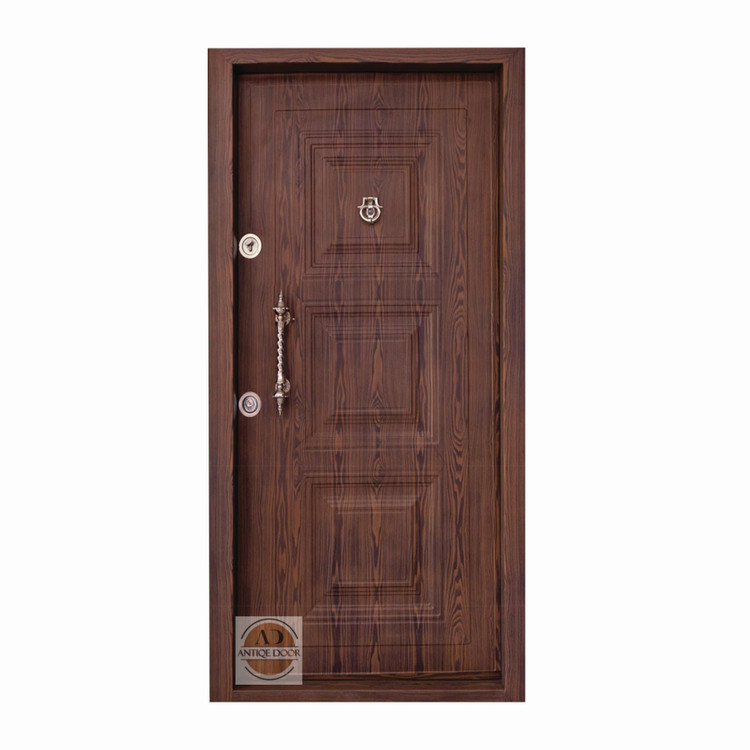 درب ضد سرقت دکورال سه قاب ساده راست بازشو