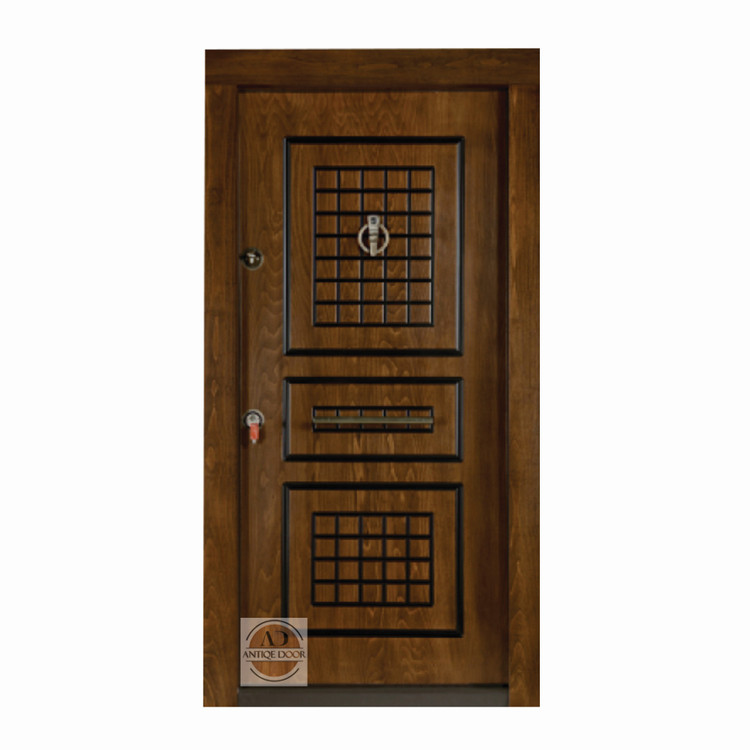 درب ضد سرقت سه قاب راش راست بازشو با روکوب