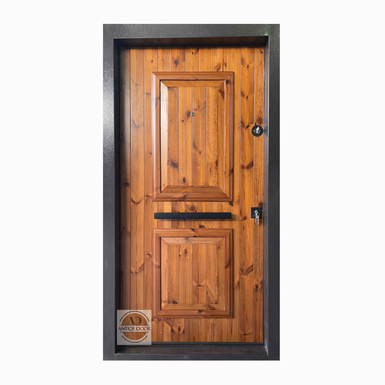 درب ضد سرقت ترمو وود دوقاب برجسته چپ بازشو