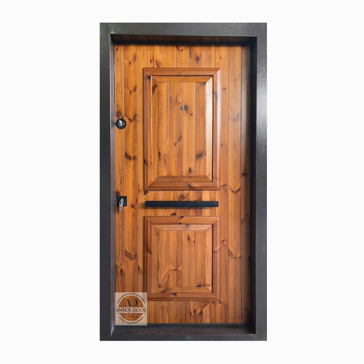 درب ضد سرقت ترمو وود دوقاب برجسته راست بازشو