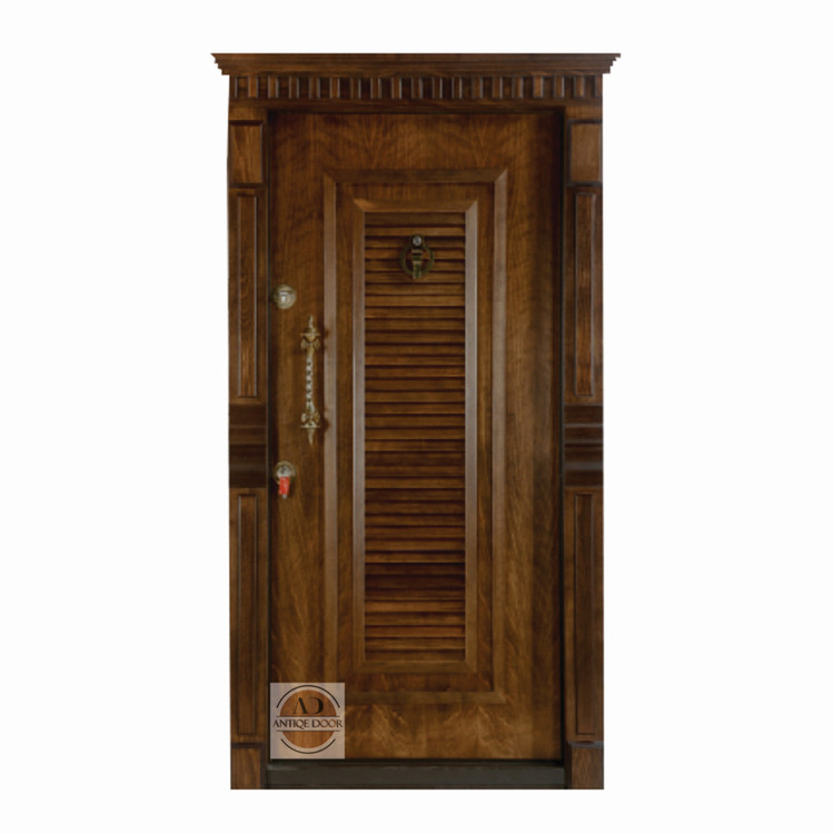 درب ضد سرقت کرکره برجسته روکش راش راست بازشو