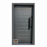 درب ضد سرقت روکش فلزی طوسی چپ بازشو