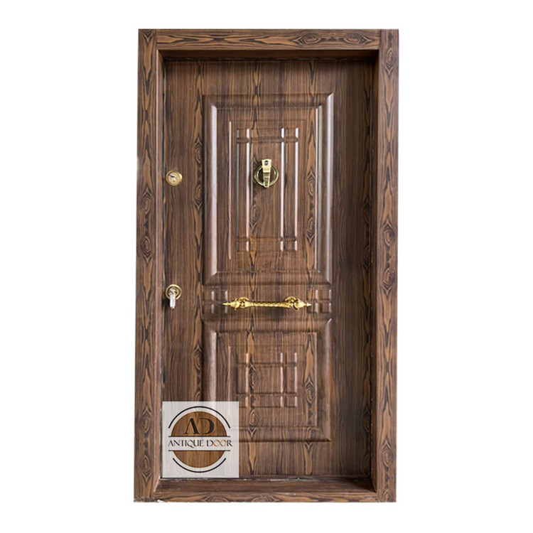 درب ضد سرقت رویه فلزی دکورال مدل آبنوس راست بازشو