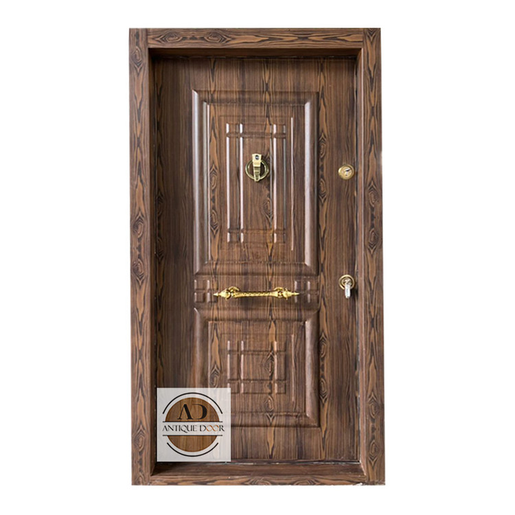 درب ضد سرقت رویه فلزی دکورال مدل آبنوس چپ بازشو