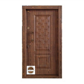 درب ضد سرقت روکش فلزی دکورال مدل دو قاب حصیری راست بازشو