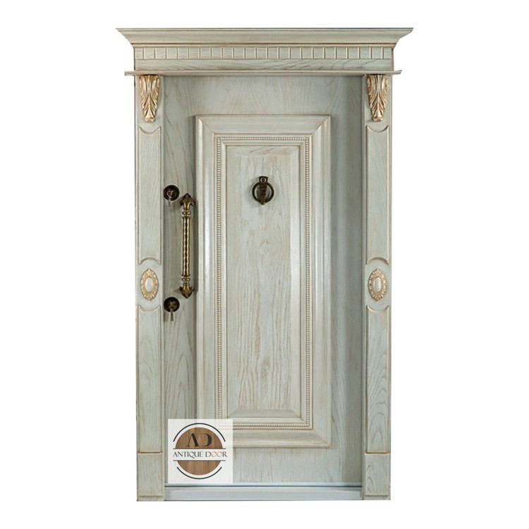 درب ضد سرقت تک قاب پتینه سفید راست بازشو