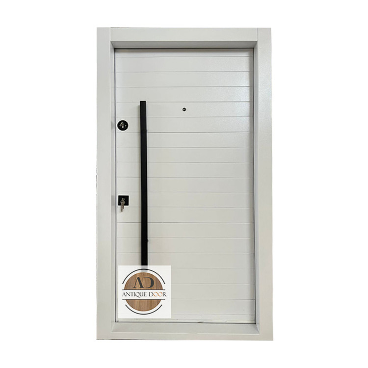 درب ضد سرقت روکش فلزی آرتا سفید راست بازشو