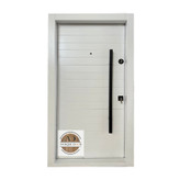 درب ضد سرقت روکش فلزی آرتا سفید چپ بازشو