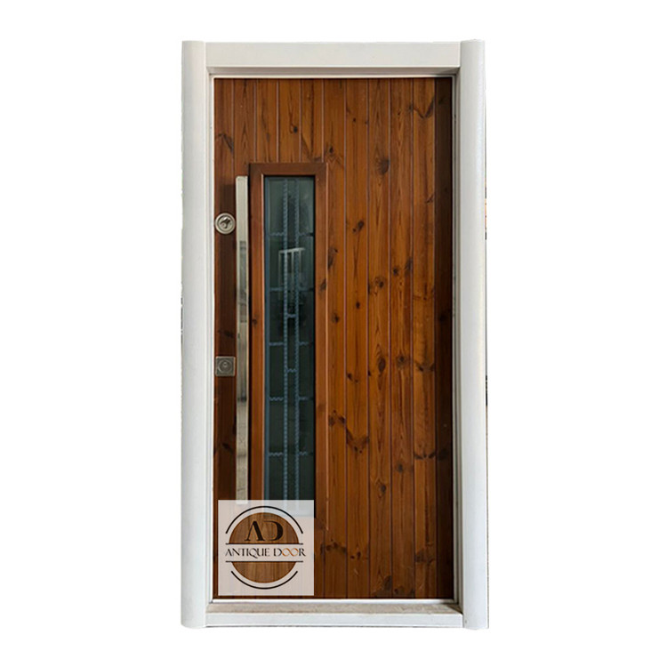 درب ضد سرقت ترمو گلس اسکلت سفید راست بازشو