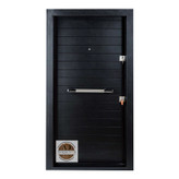 درب ضد سرقت روکش فلزی آرتا مشکی چپ بازشو