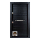 درب ضد سرقت روکش فلزی آرتا مشکی راست بازشو