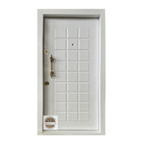 درب ضد سرقت روکش فلزی 27 قاب سفید راست بازشو