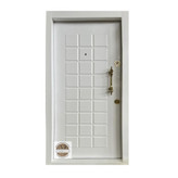 درب ضد سرقت روکش فلزی 27 قاب سفید چپ بازشو