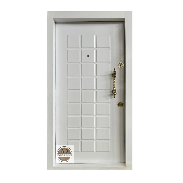 درب ضد سرقت روکش فلزی 27 قاب سفید چپ بازشو