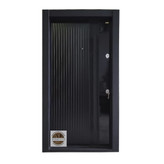 درب ضد سرقت مدل ترکیبی کامپوزیت و رنگ مشکی چپ بازشو