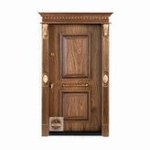 درب ضد سرقت مدل دو قاب روکش گردو راست بازشو