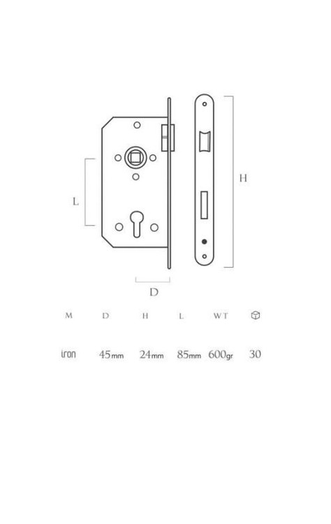 شماتیک قفل سوییچی پهن 8545 کلون