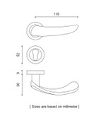 شماتیک دستگیره درب رز کد 1500R ایران