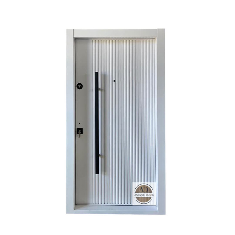 درب ضد سرقت روکش فلزی مدل سویل سفید راست بازشو