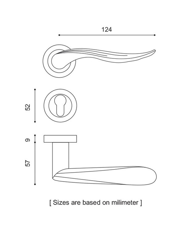 شماتیک دستگیره رزت کد 1800R ایران