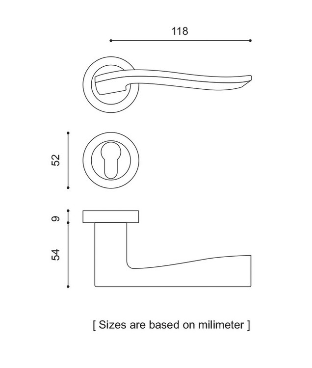 شماتیک دستگیره رزت کد 1900R ایران