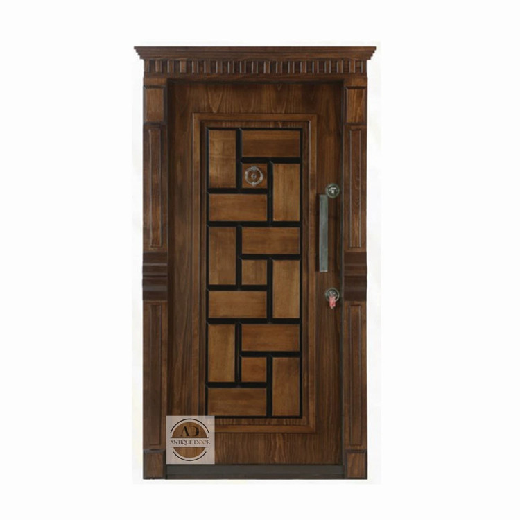 درب ضد سرقت مدل پازل روکش راش چپ بازشو