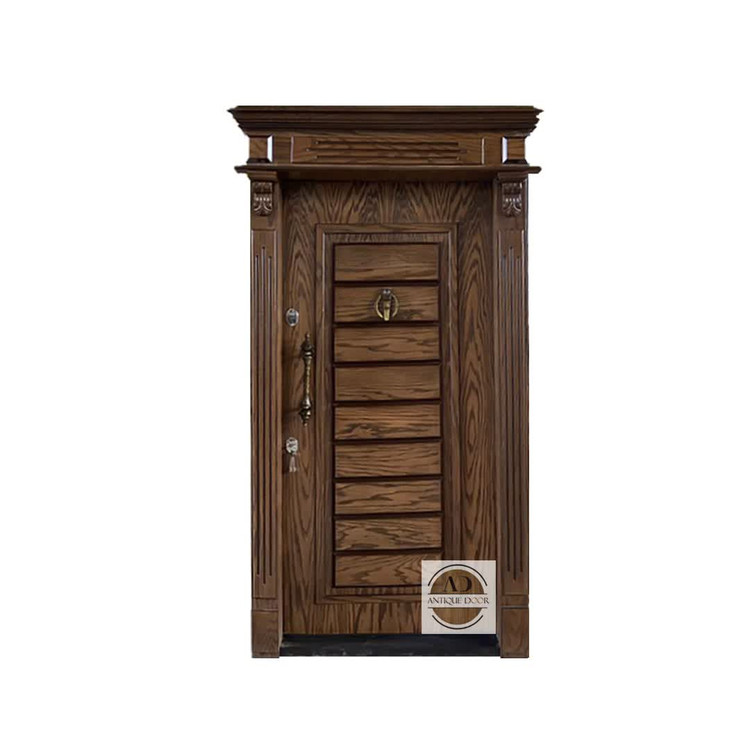 درب ضد سرقت ده قاب برجسته روکش بلوط راست بازشو