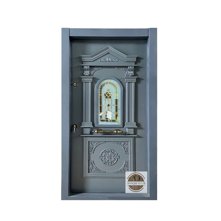 درب ضد سرقت مدل پلازا طوسی راست بازشو