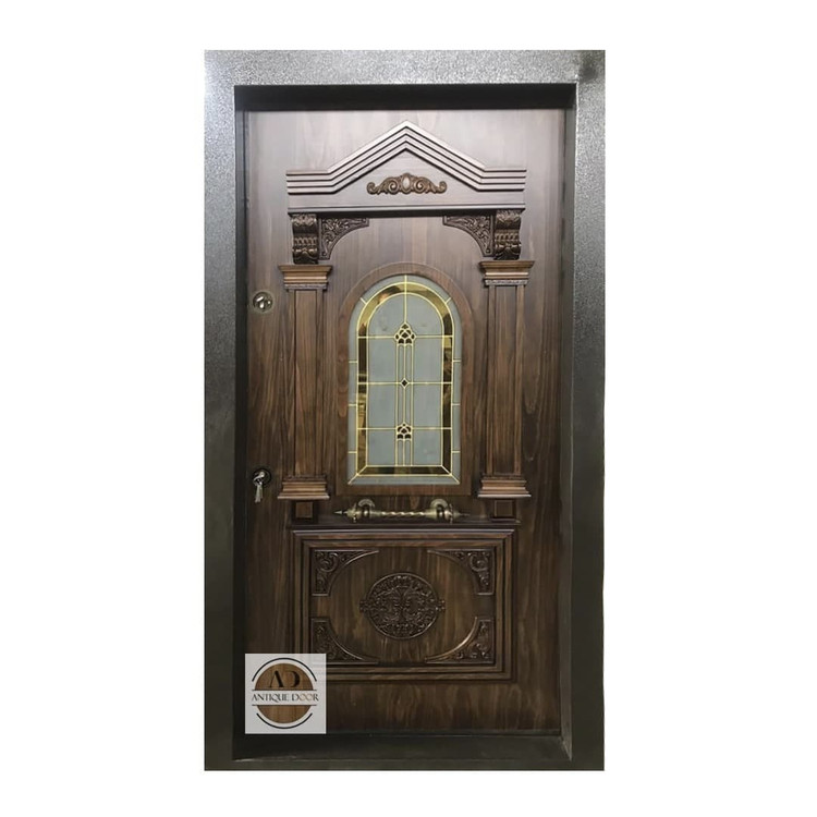 درب ضد سرقت مدل پلازا روکش راش راست بازشو