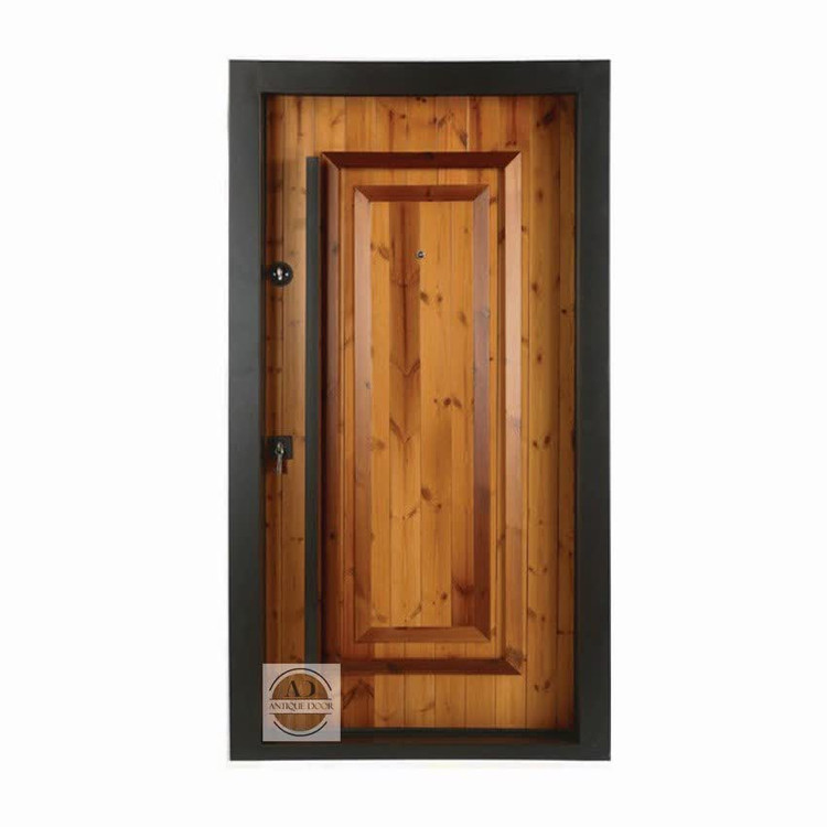 درب ضد سرقت ترمو وود مدل تک قاب راست بازشو